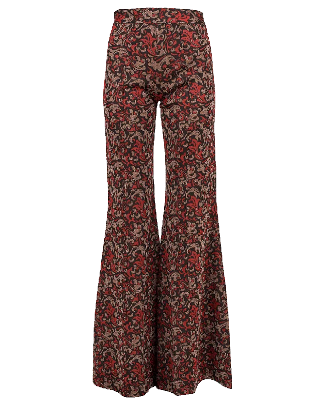 Baroque Jacquard Knit Flare Pant