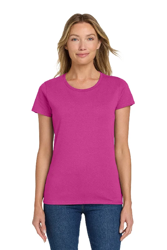 Gildan Womens Short Sleeve Crewneck T-Shirt - Heliconia Pink