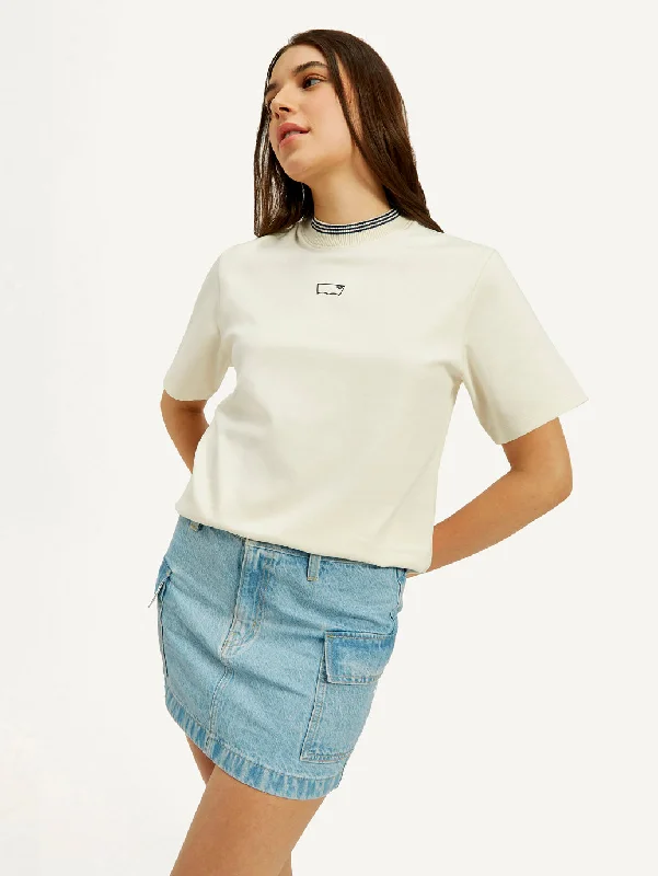 Women's Solid Collar Neck T-shirt