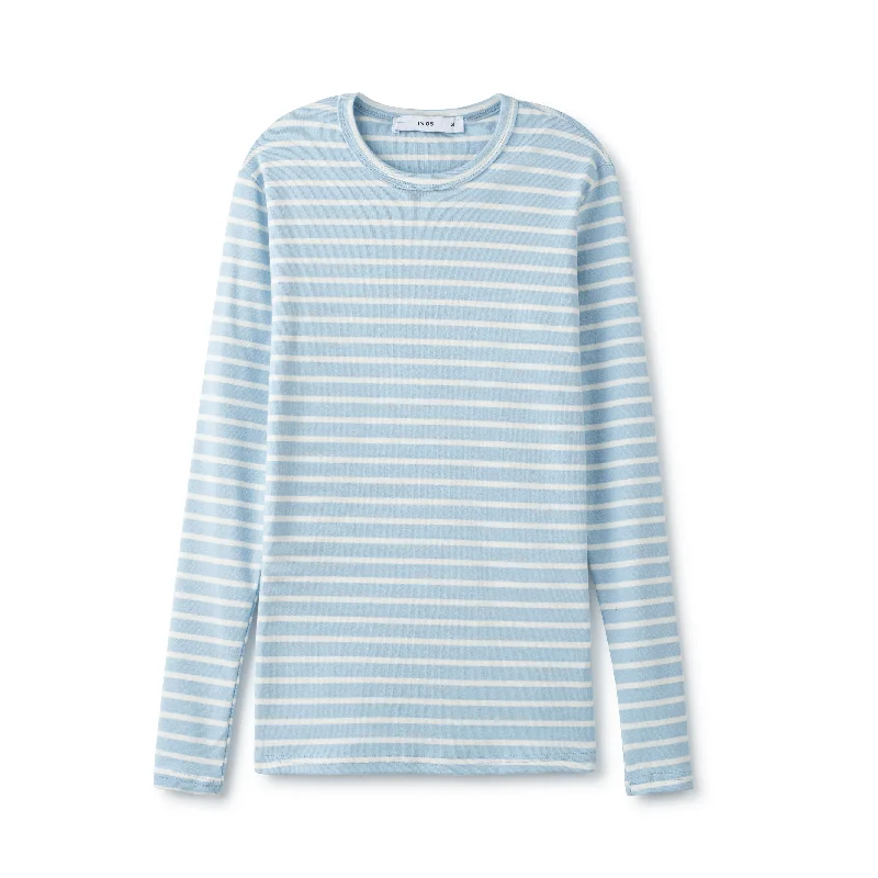 Signature Smooth Tee IN: Blue Stripe