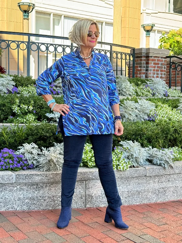 LULU-B SIZZLE BLUE TUNIC