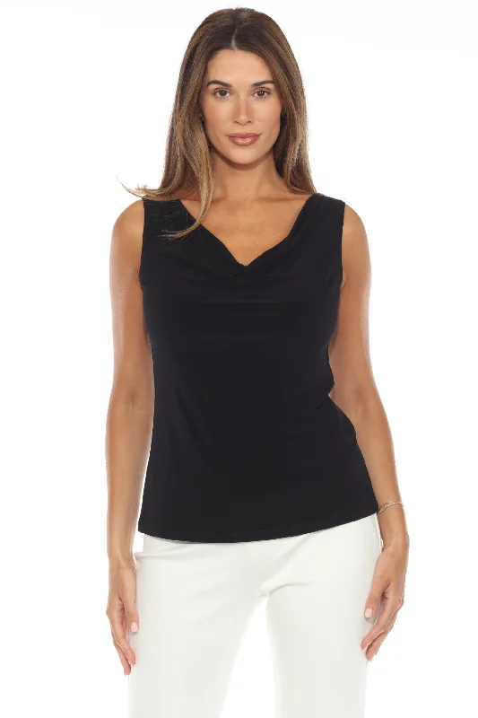 Joseph Ribkoff Cowl Neck Sleeveless Fitted Camisole Top 244241