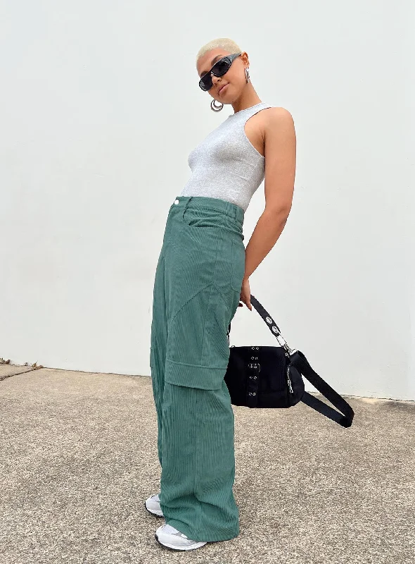 City Loop Cord Pant Green