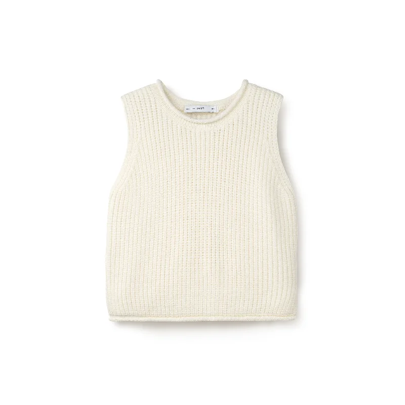 Basic Knit Vest - Ivory