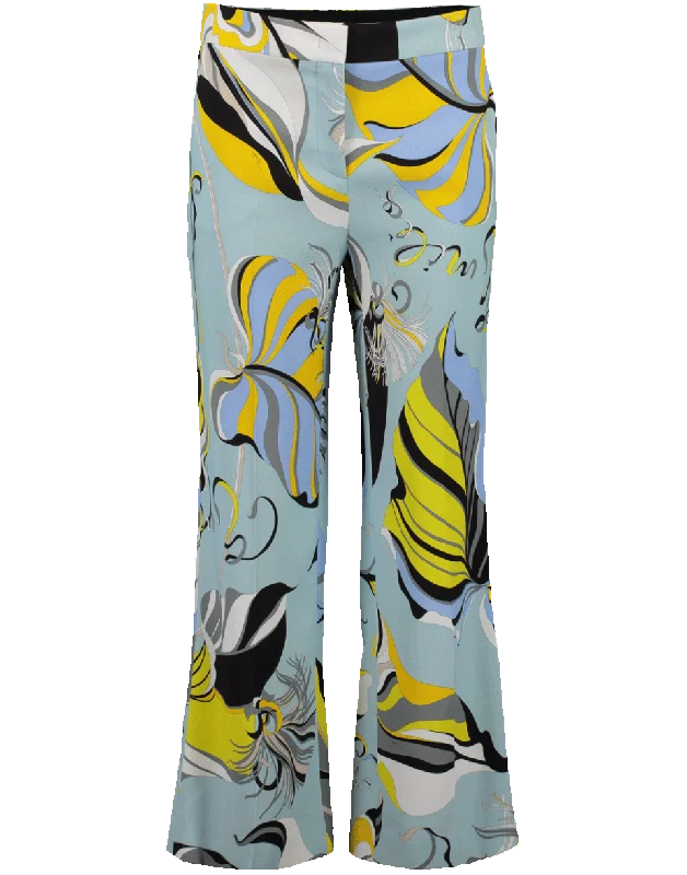 Frida Print Cropped Pant