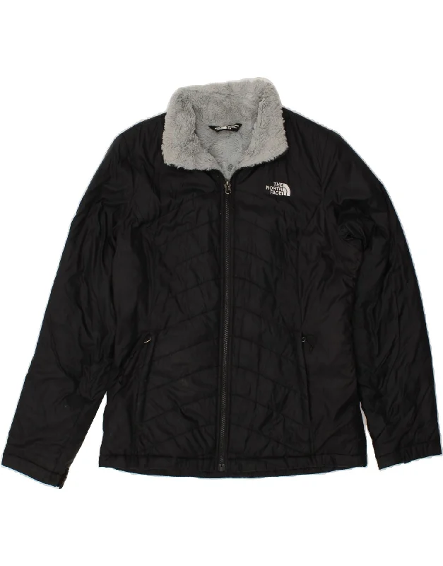 THE NORTH FACE Womens Padded Jacket UK 14 Medium Black Nylon