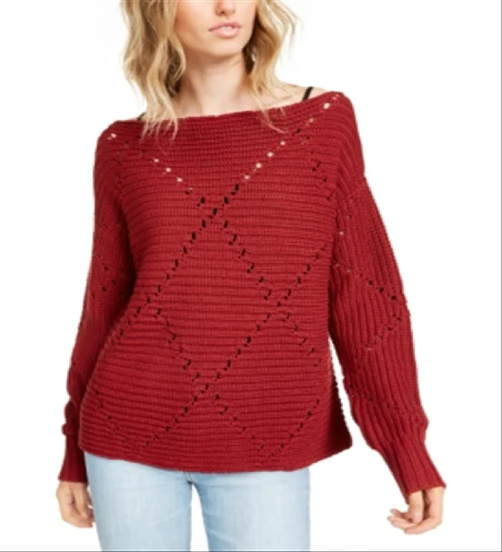 RACHEL Rachel Roy Women's Elise Off The Shoulder Sweater Red Size XX-Large by Steals