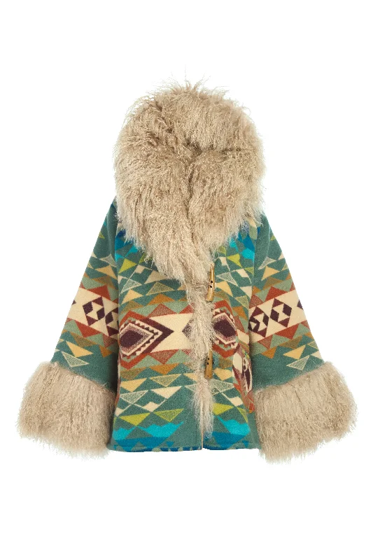 Highland Peak Shearling Cloak