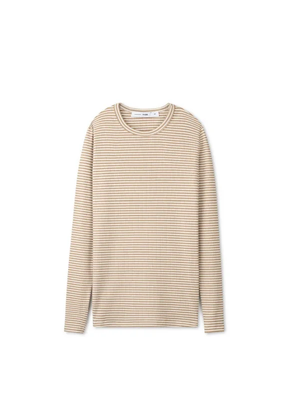 Signature Stripe Tee - White/Beige