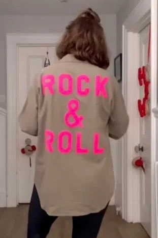 Rock & Roll Shirt | Khaki x Pink