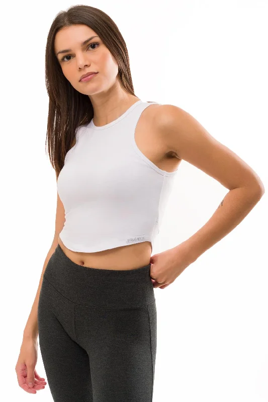 Racer Front Crop Tank Top