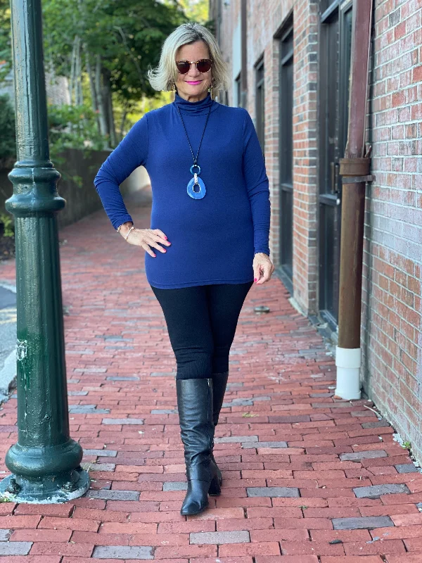 BASE LAYER TURTLE NECK BLUE