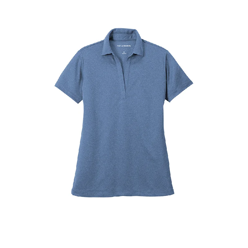 Port Authority Ladies Heathered Silk Touch Performance Polo