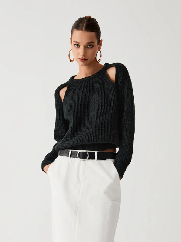 Keep Me Graceful Close Cutout Sweater