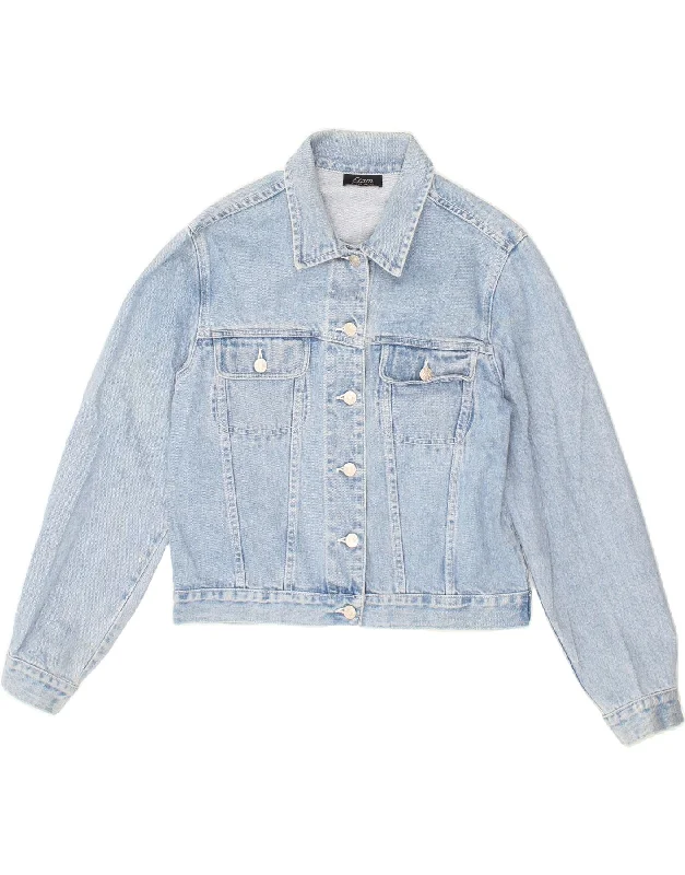 ETAM Womens Crop Denim Jacket IT 40 Small Blue Cotton