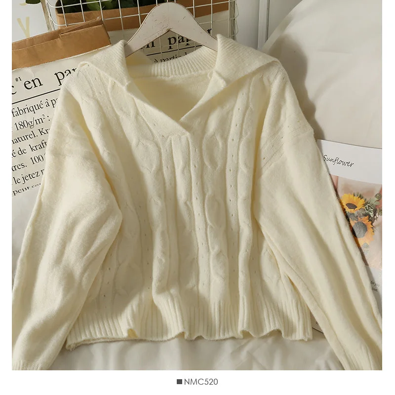 Sweater Korean slim pure color top  1917