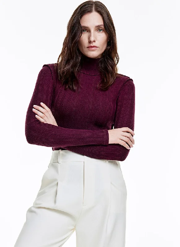 Pointelle Knit Turtleneck