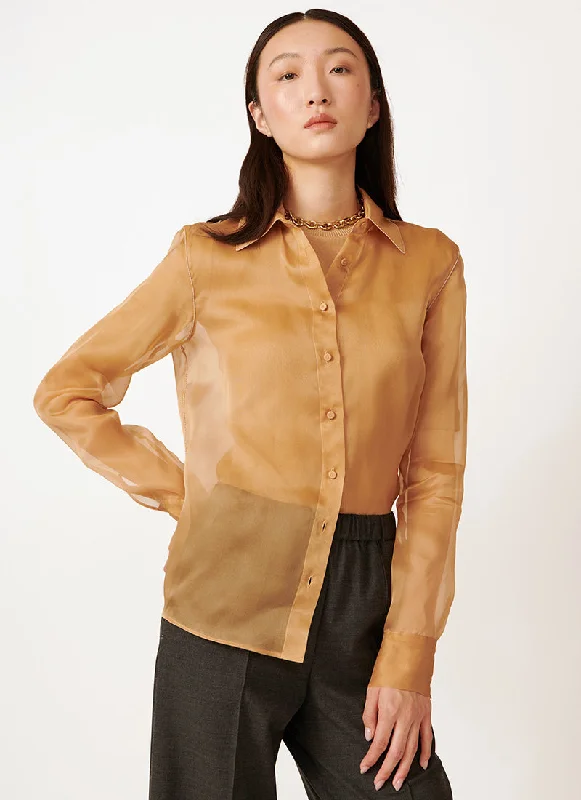 Organza Shirt with Filo Diamante