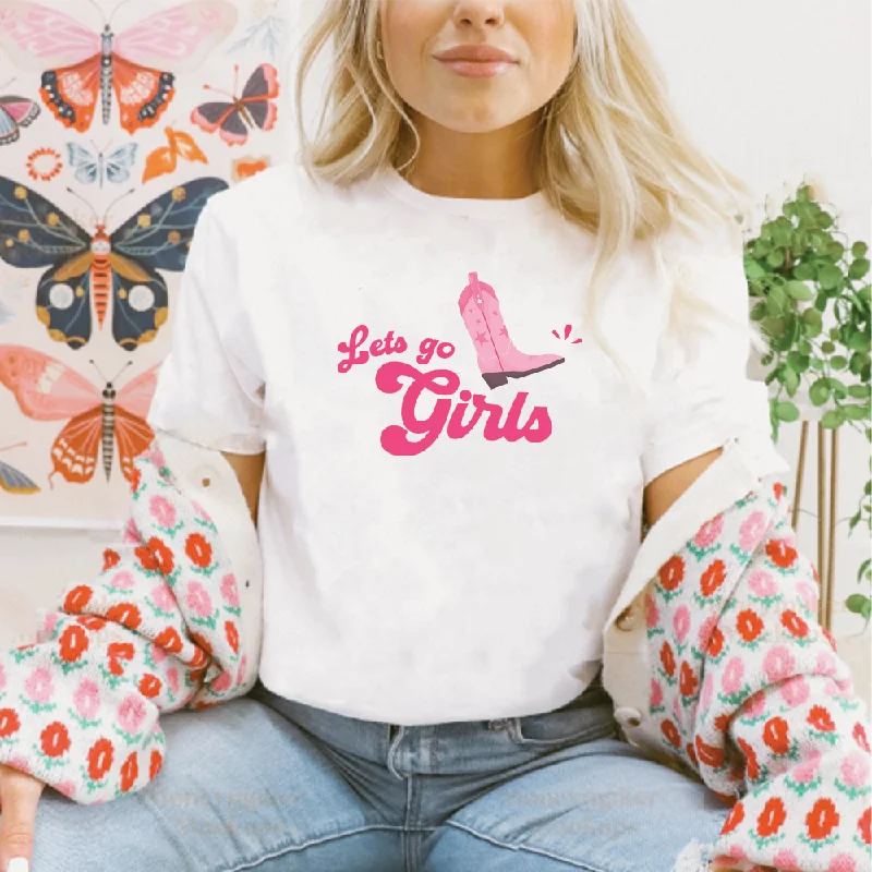 Let's Go Girls Women's Cowgirl Graphic Tee