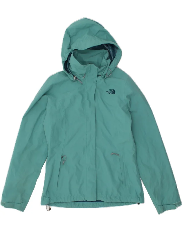 THE NORTH FACE Womens Hooded Rain Jacket UK 10 Small Turquoise