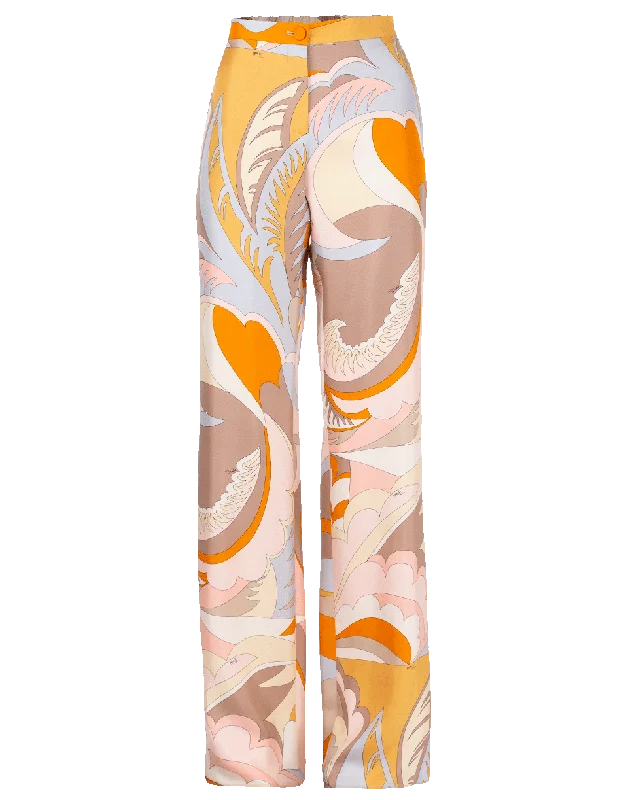 Acapulco Print Silk Pant