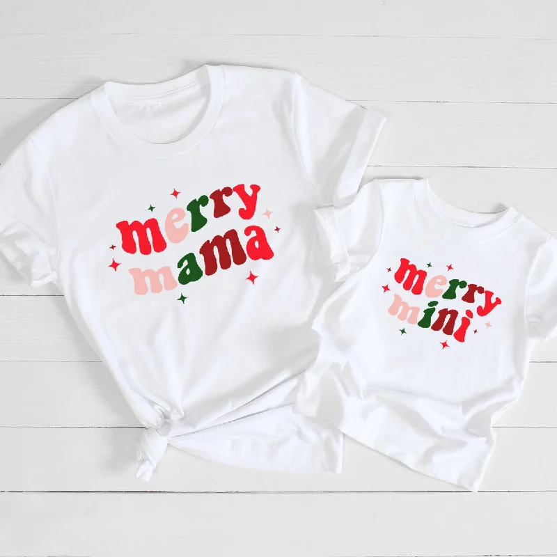 Merry Mama & Merry Mini Matching Christmas T-Shirts