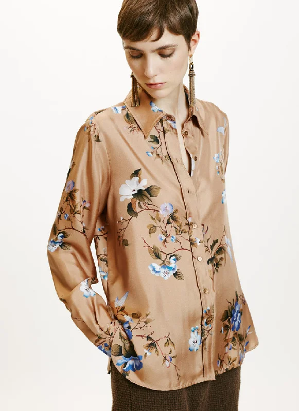 Arles Silk Twill Printed Shirt