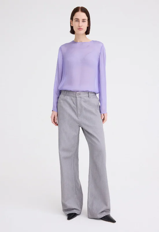 Alum Foiled Cotton Pant - Oxide Grey