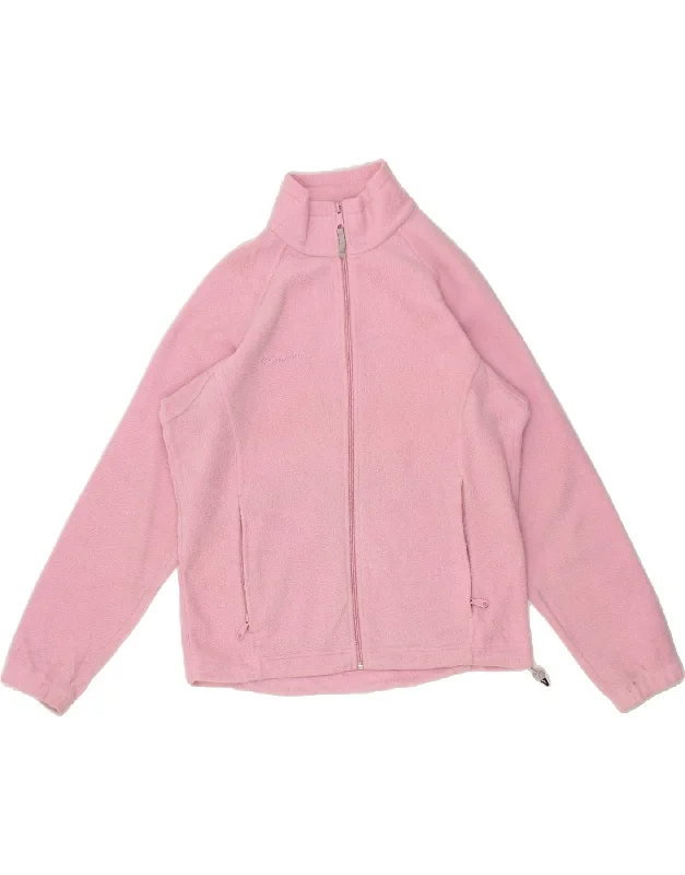 COLUMBIA Womens Fleece Jacket UK 14 Medium Pink Polyester