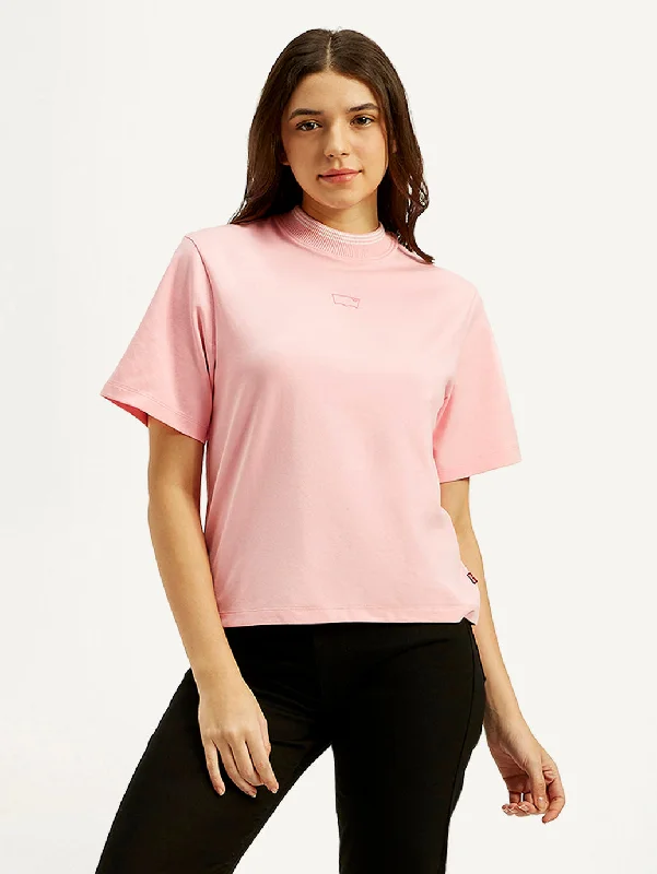 Women's Solid Collar Neck T-shirt