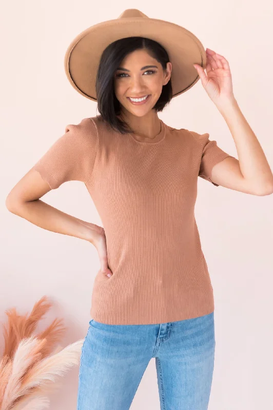 Going Strong Modest Scallop Edge Sweater