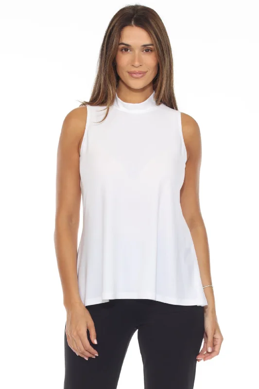 Joseph Ribkoff Vanilla Mock Neckline Sleeveless Tank Top 243253