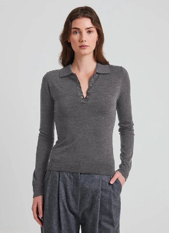 Merino Fitted Polo Sweater