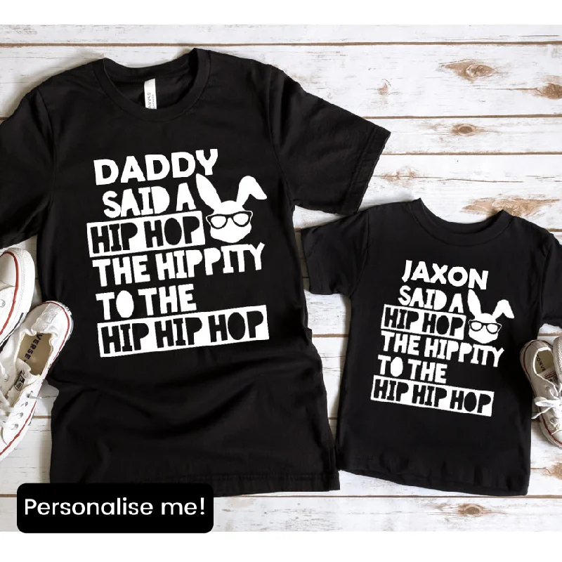 Hippity Hop- Personalised Matching Easter T-Shirts