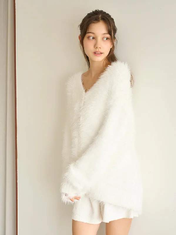 Rabbit Moco Fuzzy Cardigan