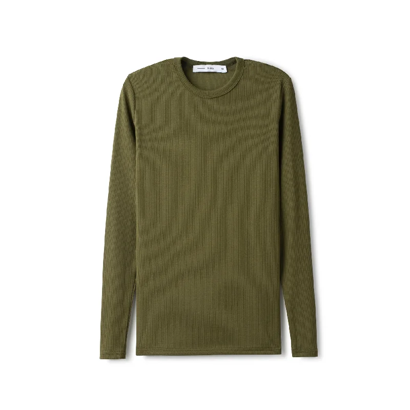 Signature Ribbed Tee IN: Olive