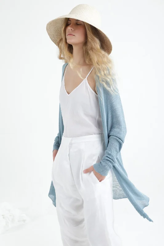 Light Blue Meza Bamboo Cardigan