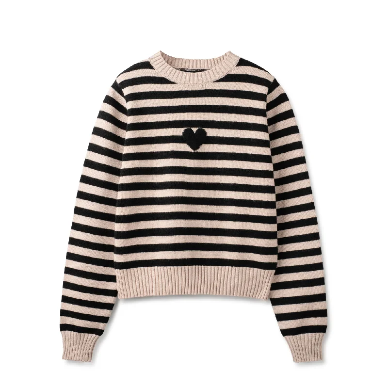 Knit Sweater In: Heart Beige