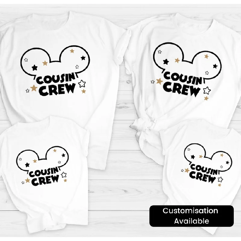 Hey Ears - Cousin Crew Matching White T-Shirts